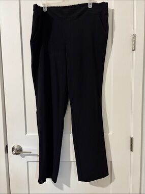 Time and Tru Black Pull-On Straight-Leg Pants